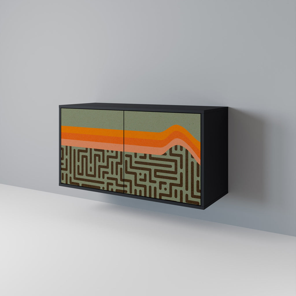 SIMPLE SOLUTIONS Sideboard mit 2 Türen in Schwarz