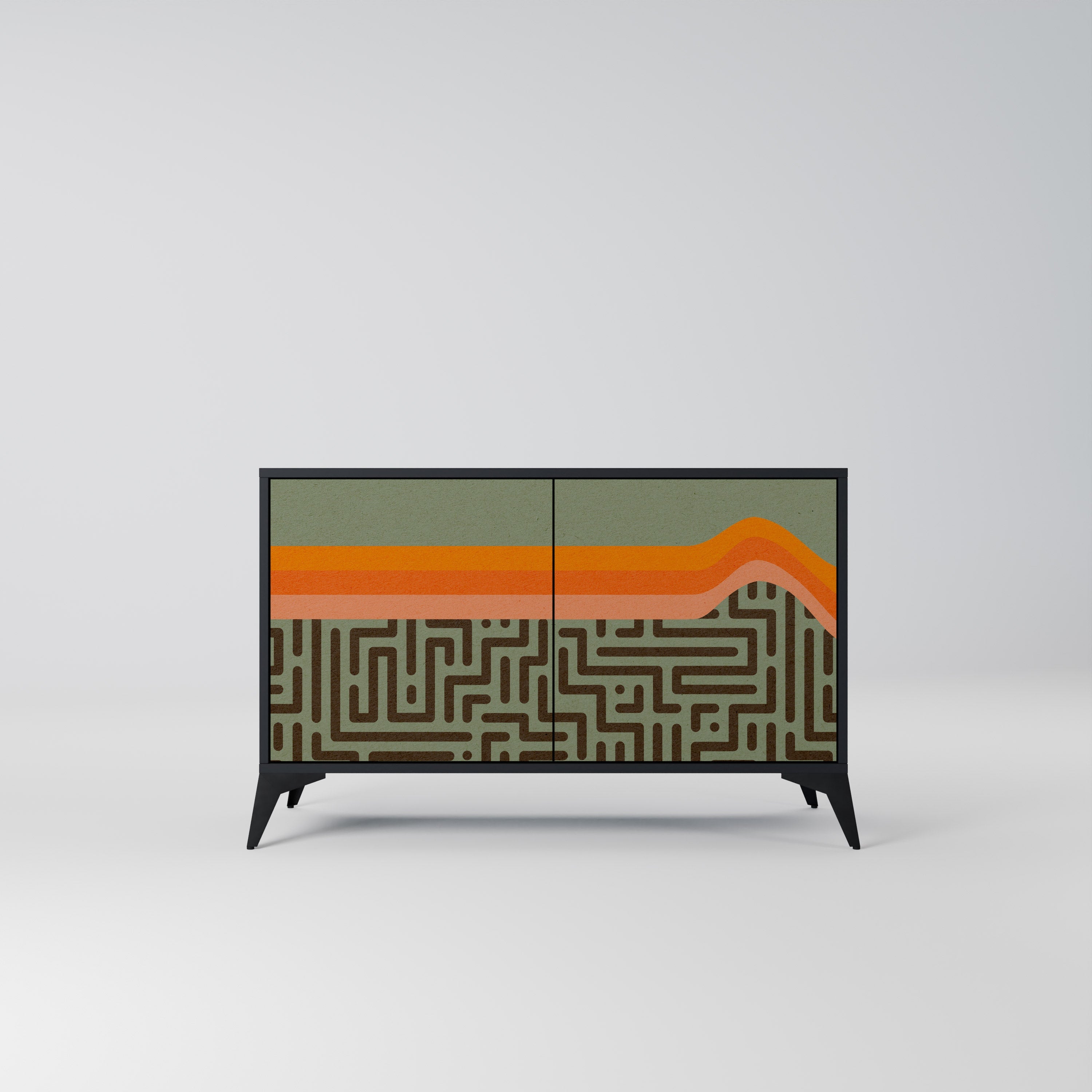 SIMPLE SOLUTIONS Sideboard mit 2 Türen in Schwarz