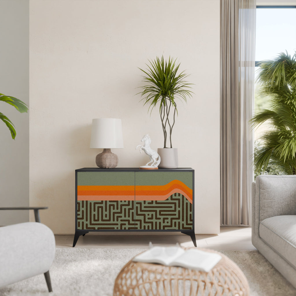 SIMPLE SOLUTIONS Sideboard mit 2 Türen in Schwarz