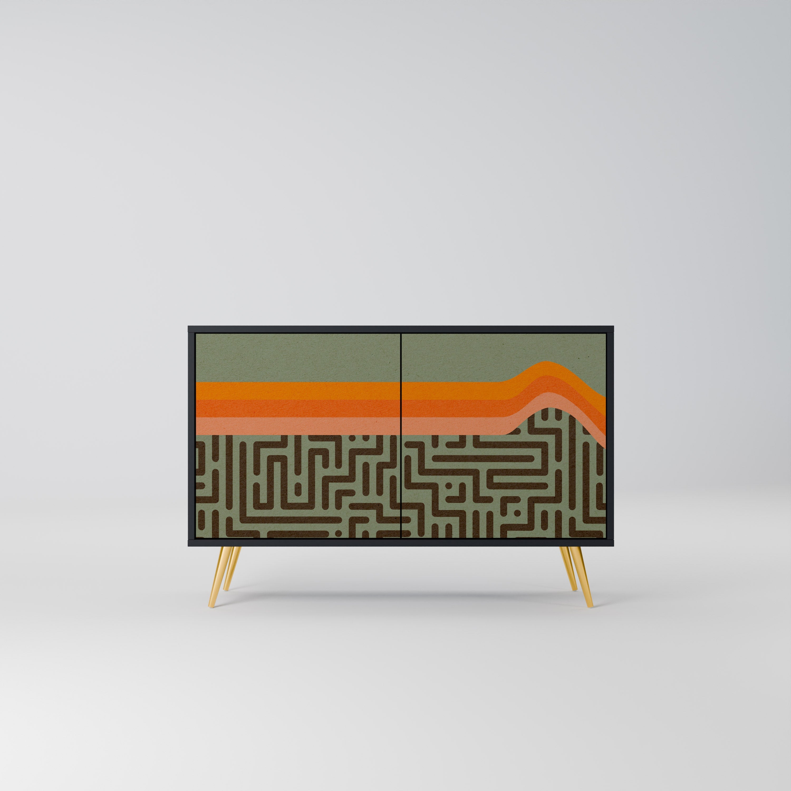 SIMPLE SOLUTIONS Sideboard mit 2 Türen in Schwarz