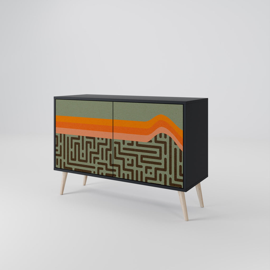 SIMPLE SOLUTIONS Sideboard mit 2 Türen in Schwarz