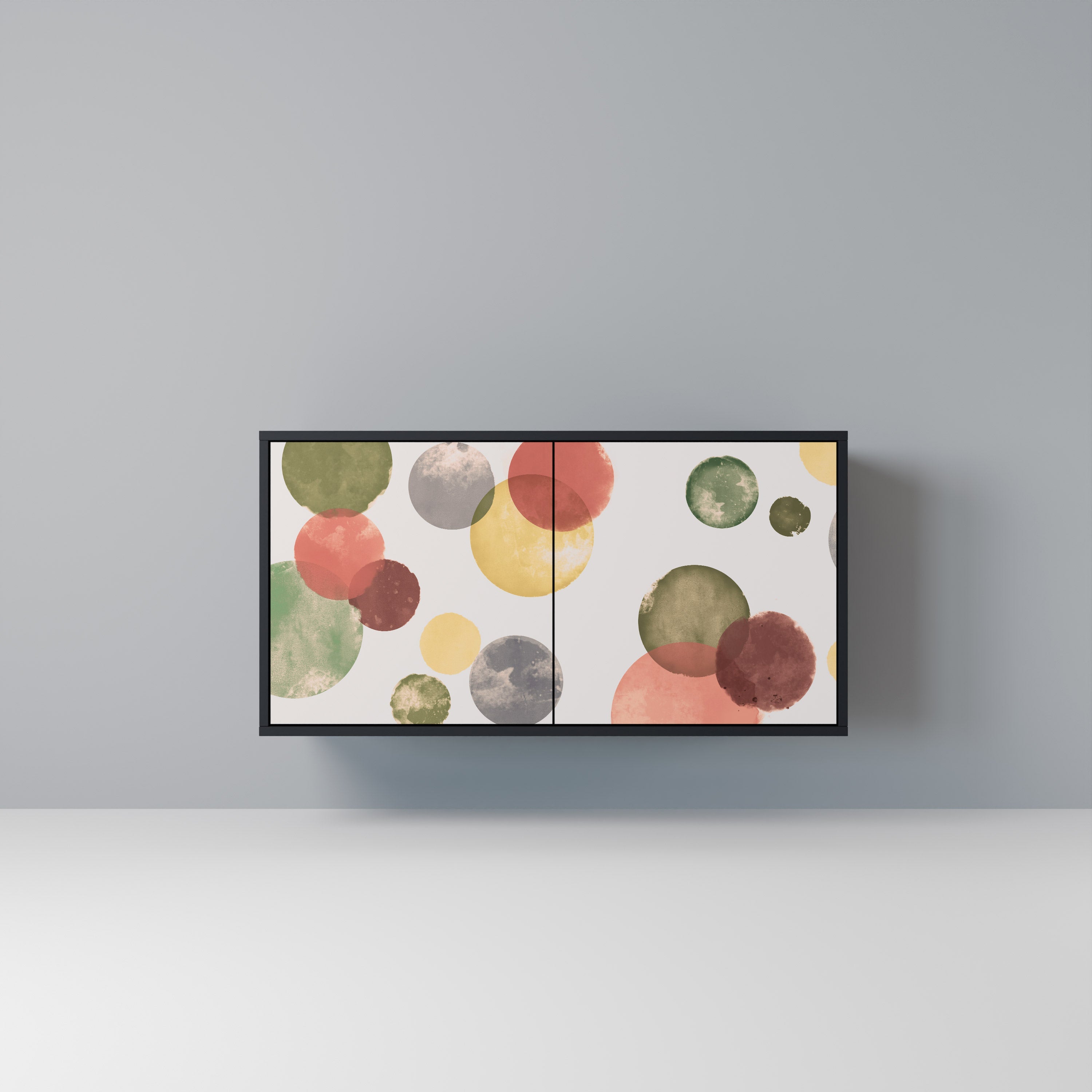 FLEETING HAPPINESS Sideboard mit 2 Türen in Schwarz