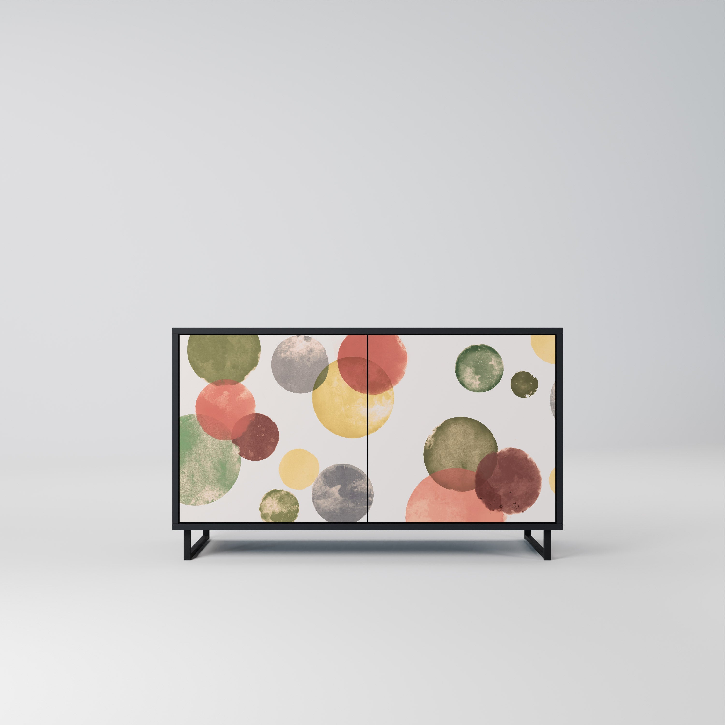 FLEETING HAPPINESS Sideboard mit 2 Türen in Schwarz