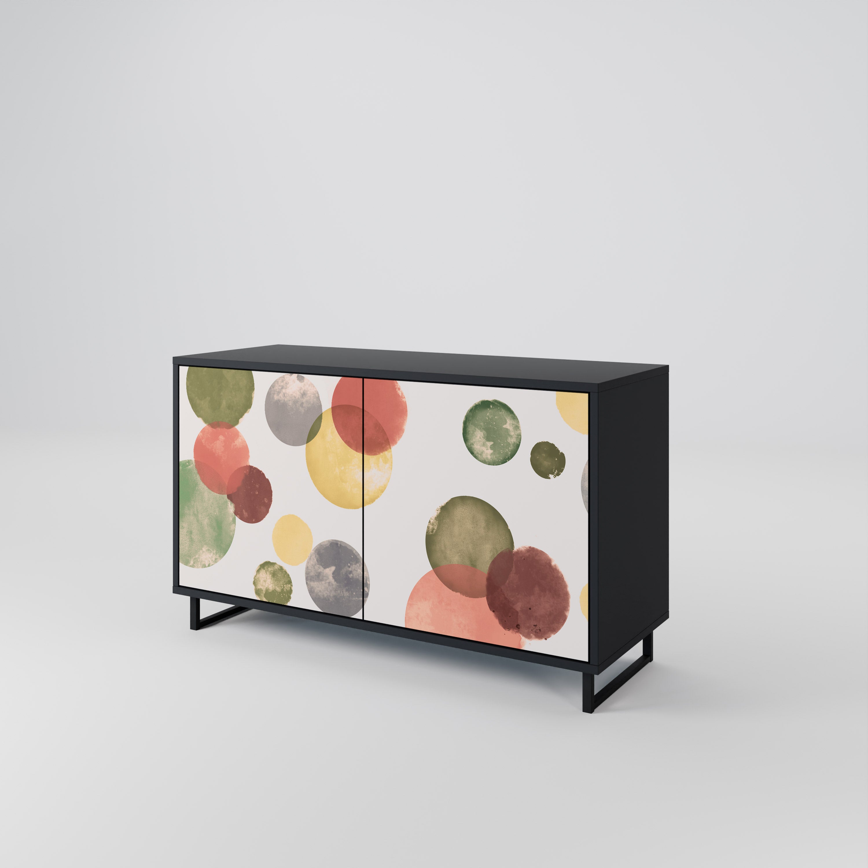 FLEETING HAPPINESS Sideboard mit 2 Türen in Schwarz