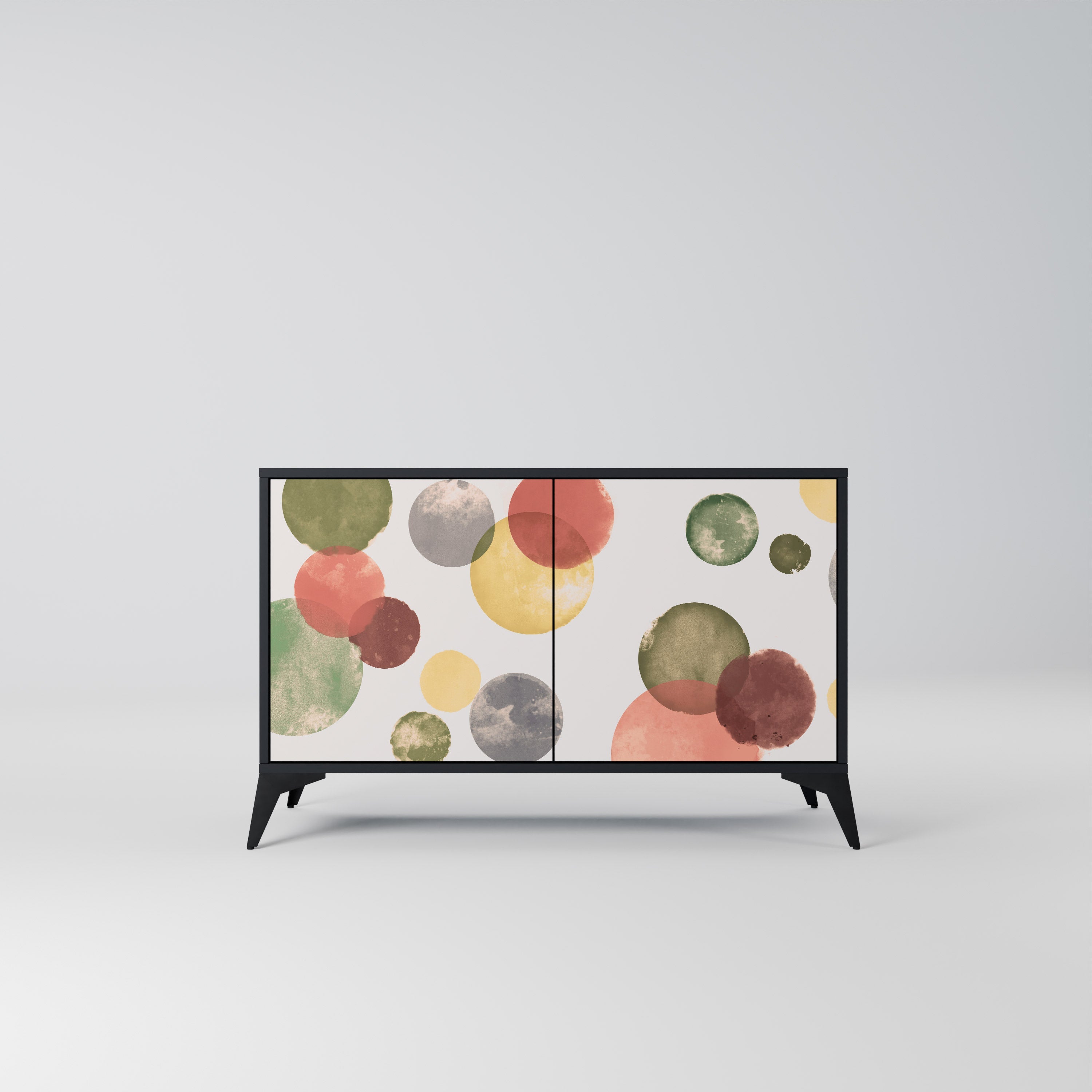 FLEETING HAPPINESS Sideboard mit 2 Türen in Schwarz