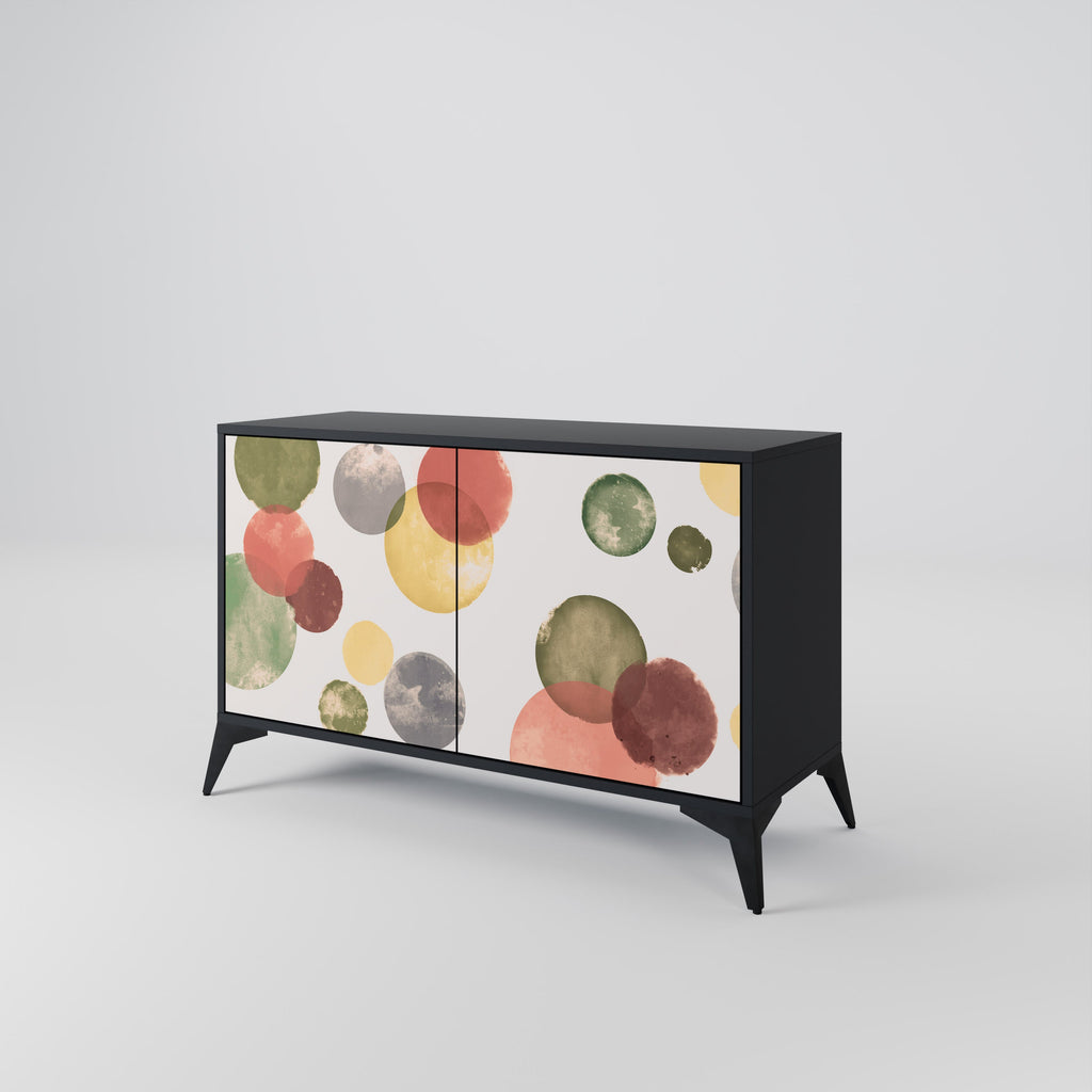 FLEETING HAPPINESS Sideboard mit 2 Türen in Schwarz