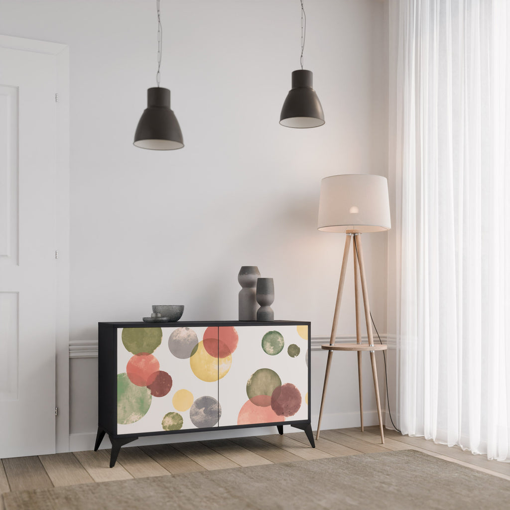 FLEETING HAPPINESS Sideboard mit 2 Türen in Schwarz