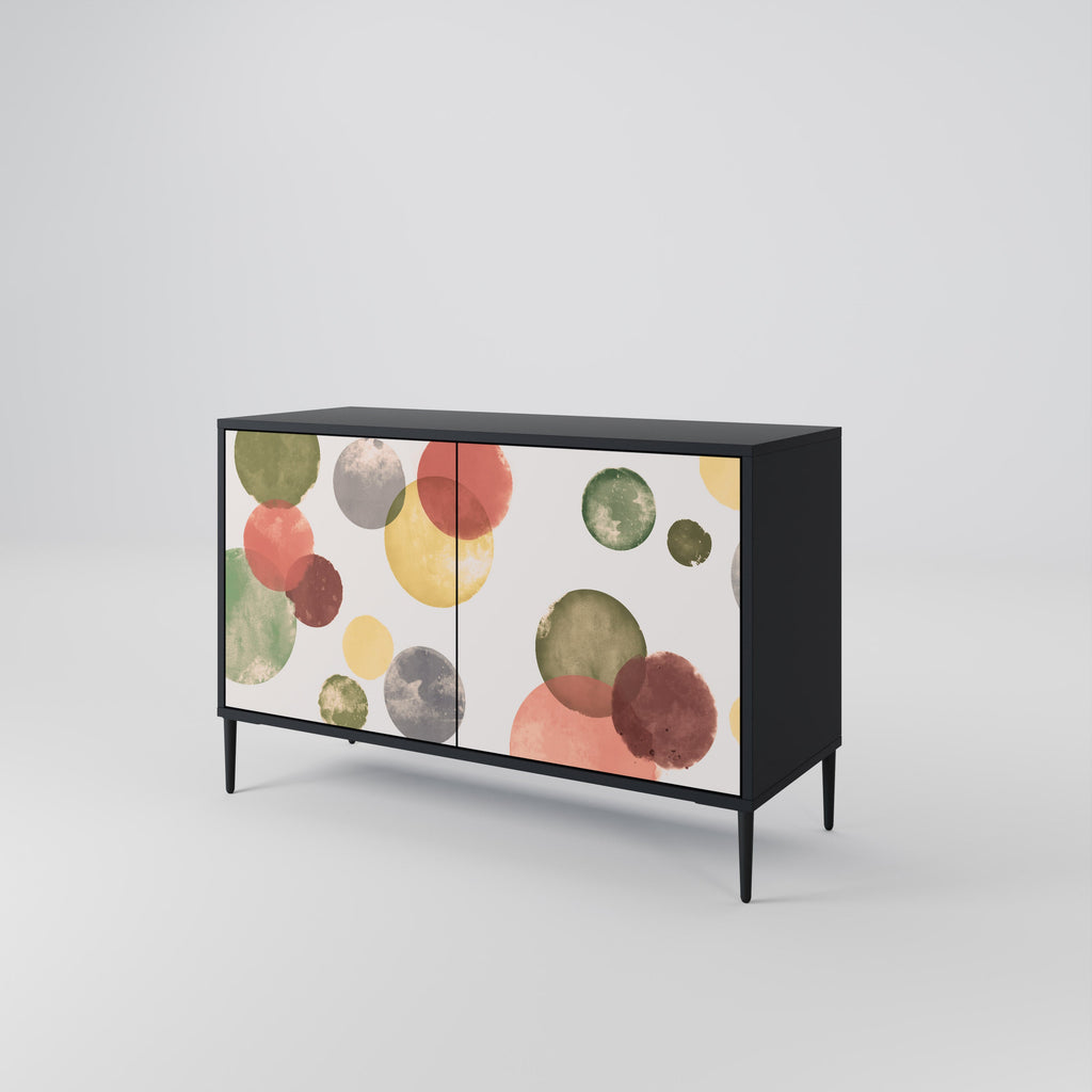 FLEETING HAPPINESS Sideboard mit 2 Türen in Schwarz