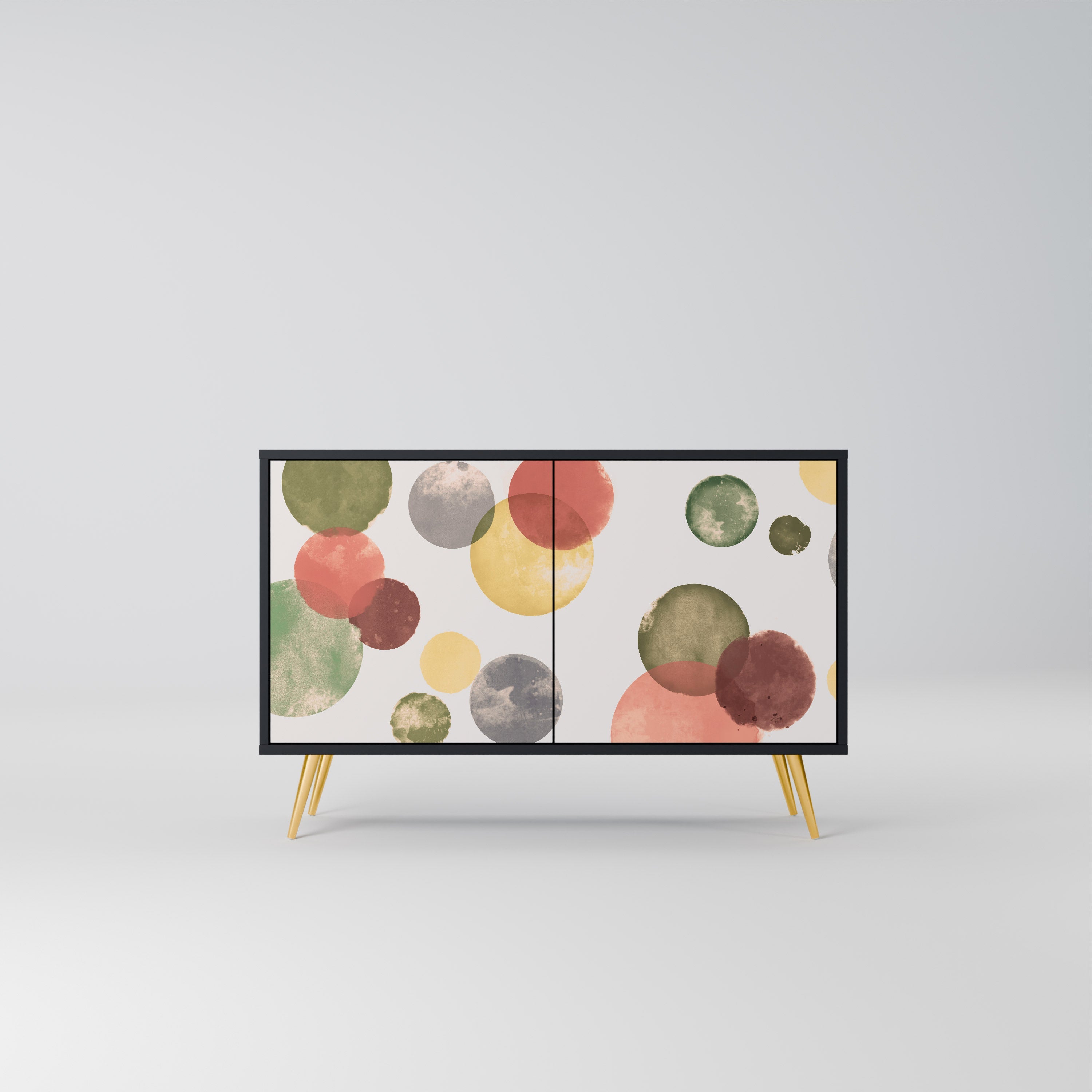 FLEETING HAPPINESS Sideboard mit 2 Türen in Schwarz