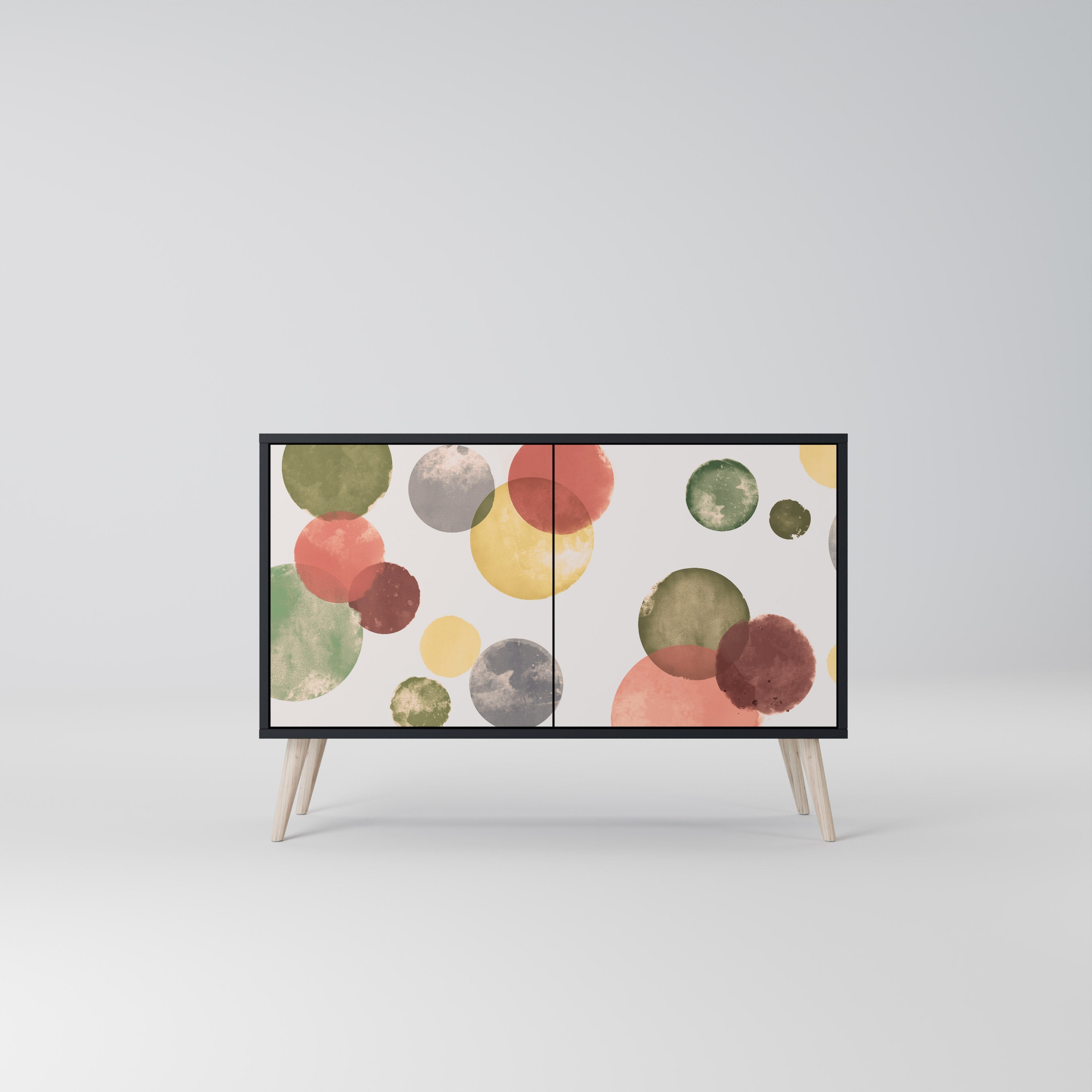 FLEETING HAPPINESS Sideboard mit 2 Türen in Schwarz