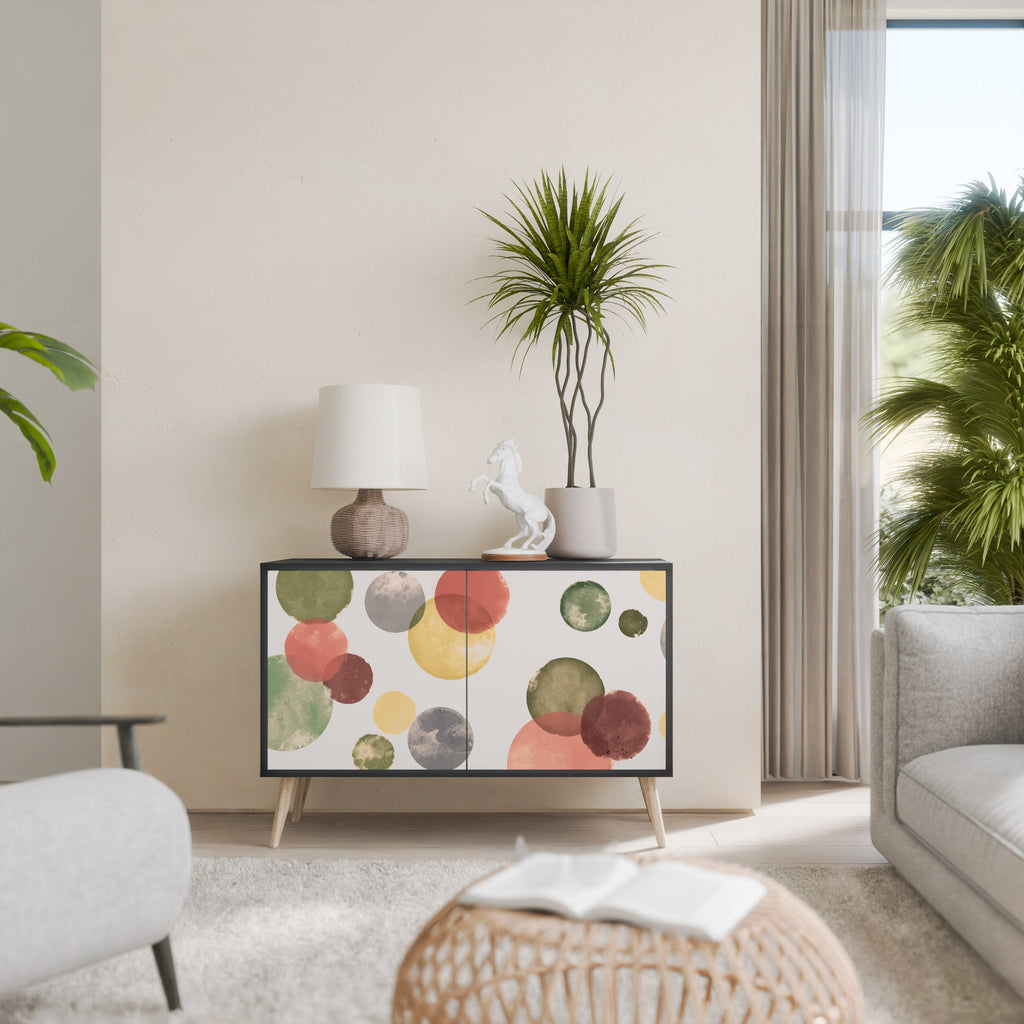 FLEETING HAPPINESS Sideboard mit 2 Türen in Schwarz