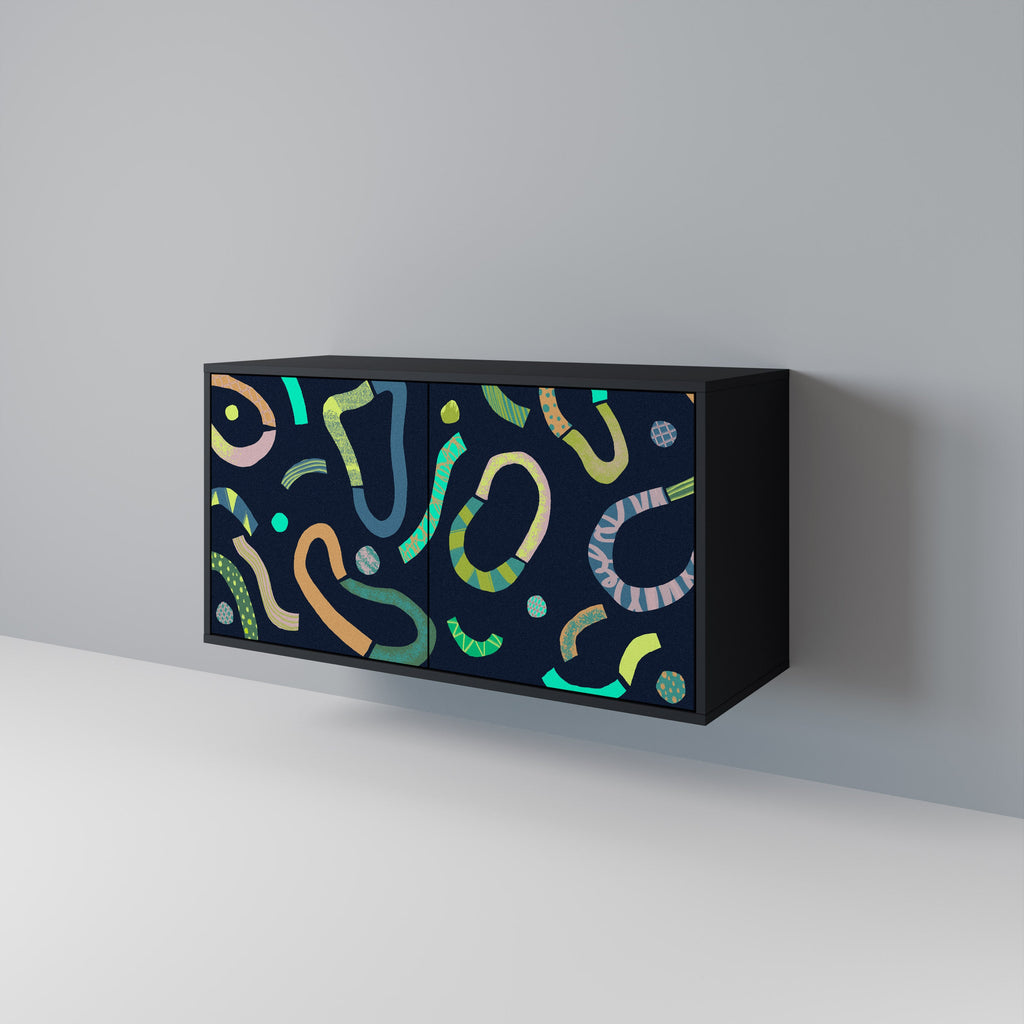 CONTRAST DANCE Sideboard mit 2 Türen in Schwarz