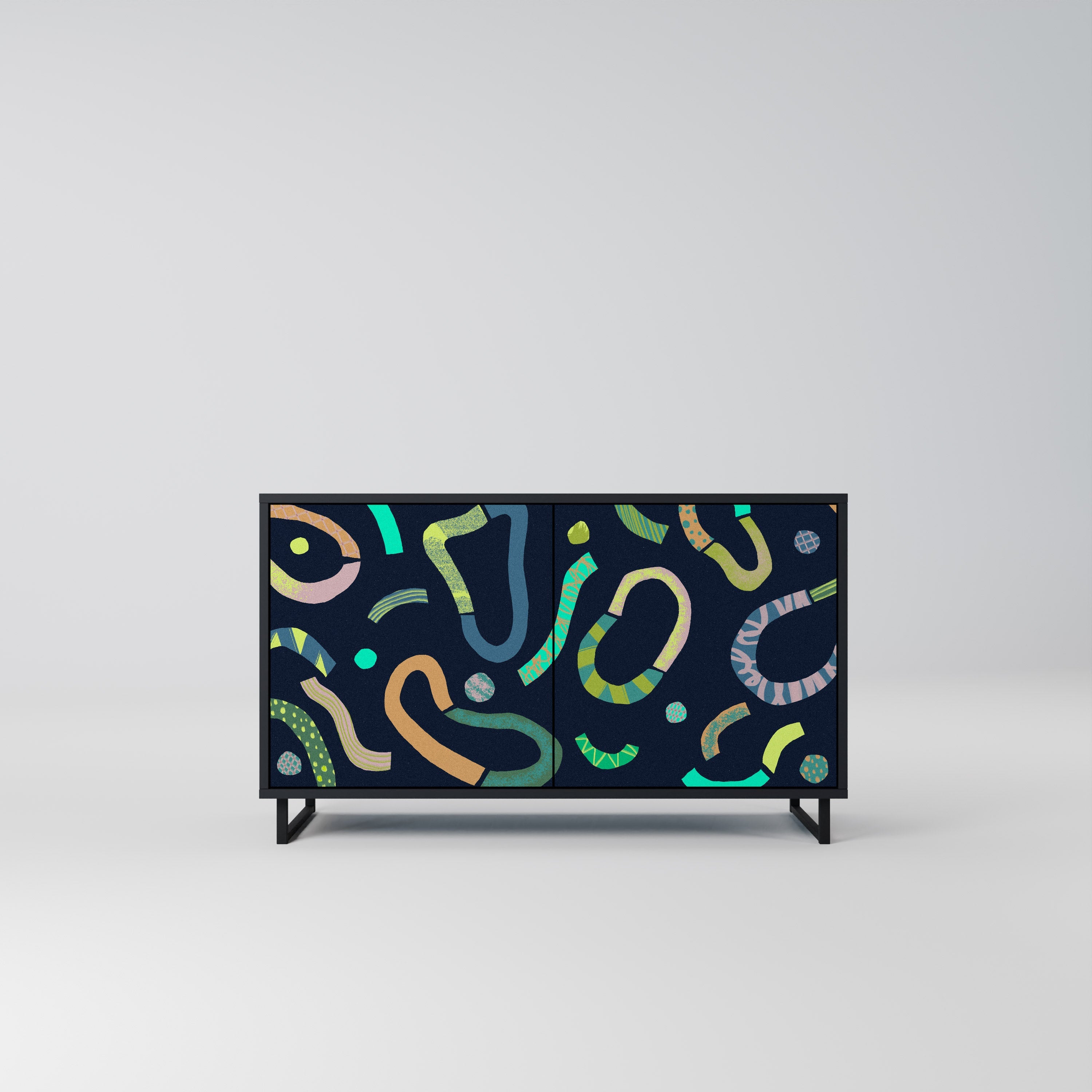 CONTRAST DANCE Sideboard mit 2 Türen in Schwarz