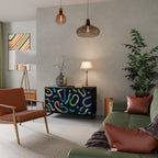 CONTRAST DANCE Sideboard mit 2 Türen in Schwarz