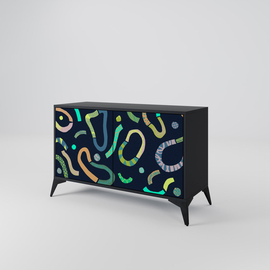 CONTRAST DANCE Sideboard mit 2 Türen in Schwarz