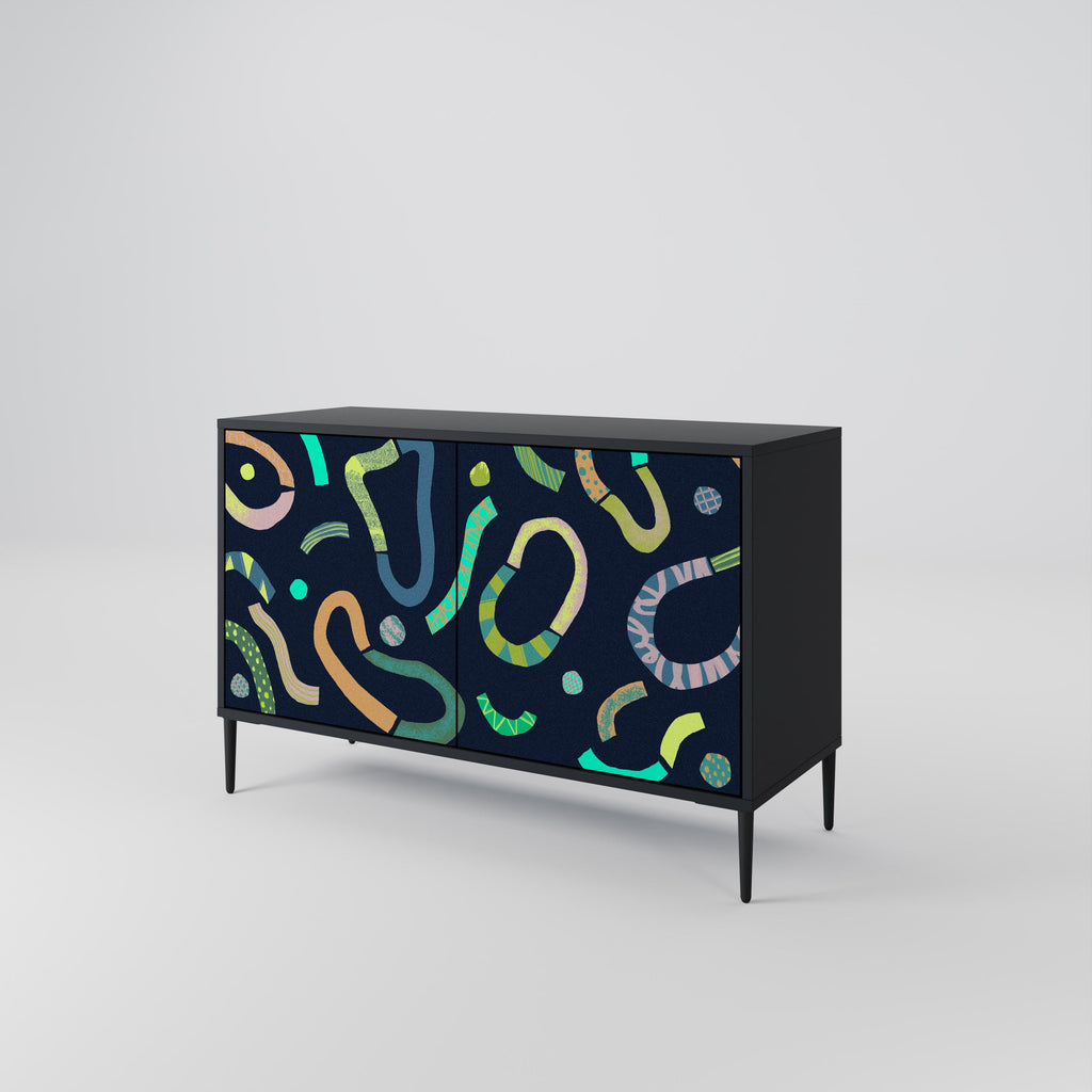 CONTRAST DANCE Sideboard mit 2 Türen in Schwarz