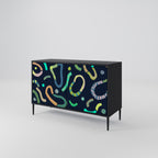 CONTRAST DANCE Sideboard mit 2 Türen in Schwarz