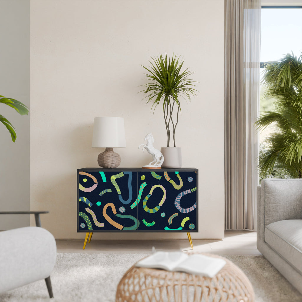 CONTRAST DANCE Sideboard mit 2 Türen in Schwarz