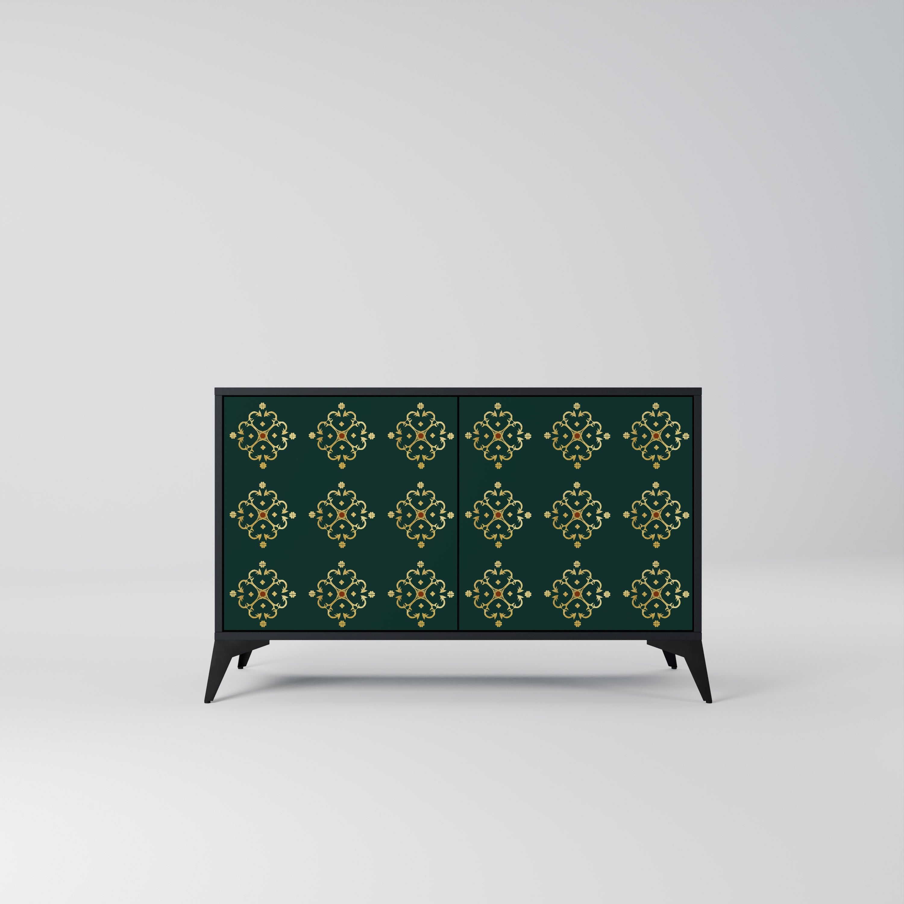 ROYAL MEDALLION Sideboard mit 2 Türen in Schwarz