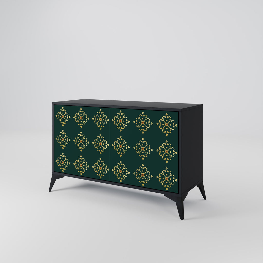 ROYAL MEDALLION Sideboard mit 2 Türen in Schwarz