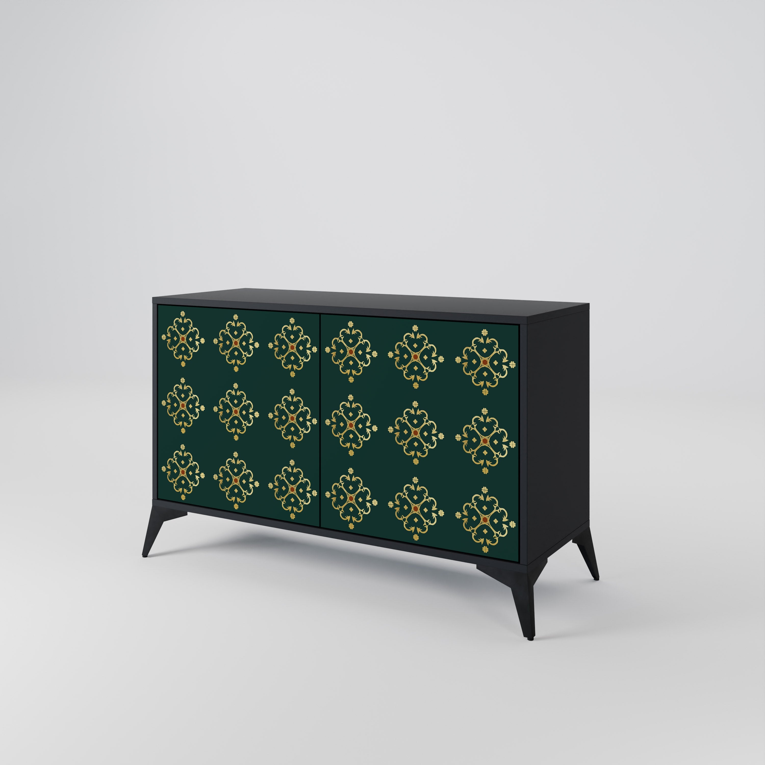ROYAL MEDALLION Sideboard mit 2 Türen in Schwarz