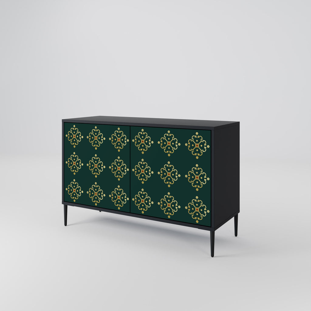 ROYAL MEDALLION Sideboard mit 2 Türen in Schwarz