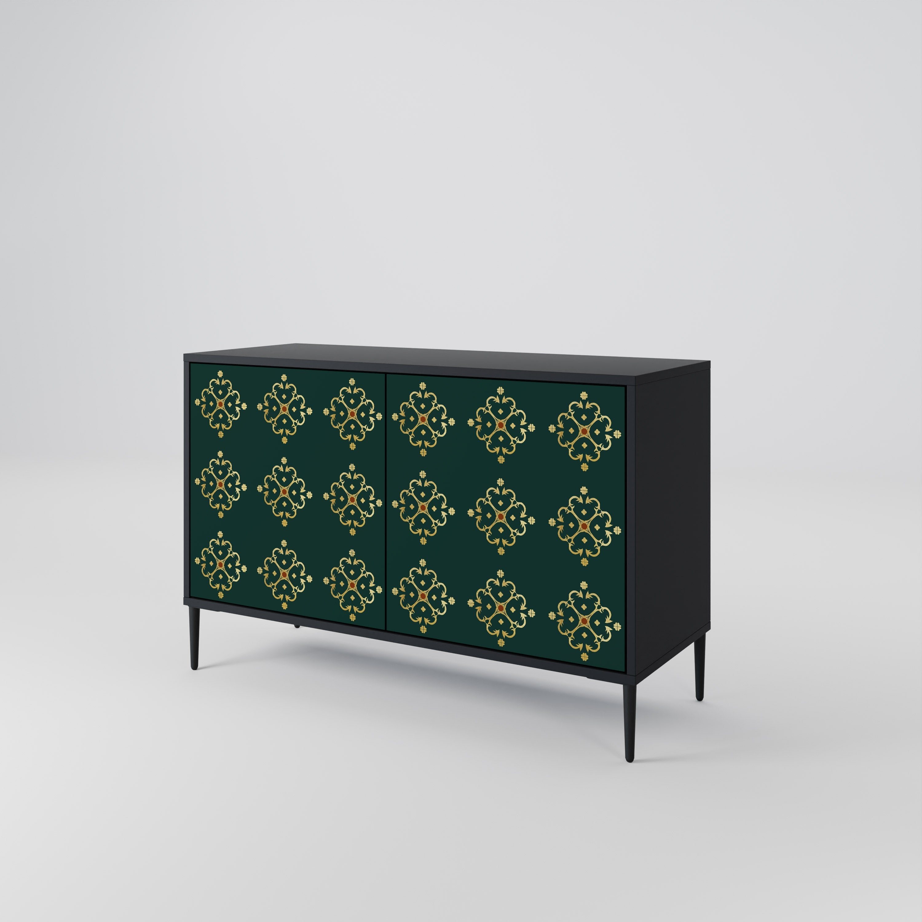 ROYAL MEDALLION Sideboard mit 2 Türen in Schwarz