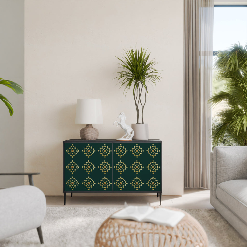 ROYAL MEDALLION Sideboard mit 2 Türen in Schwarz