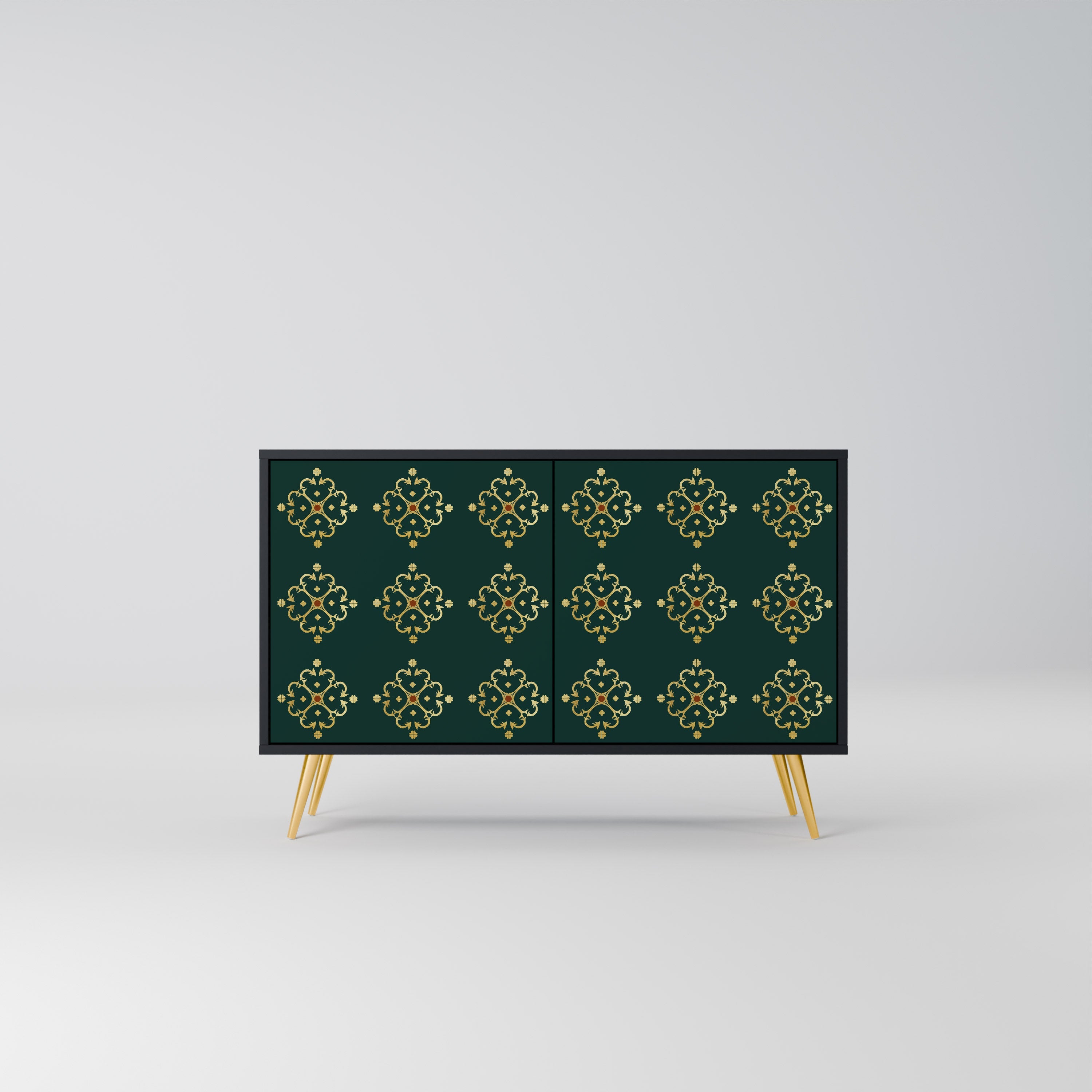 ROYAL MEDALLION Sideboard mit 2 Türen in Schwarz