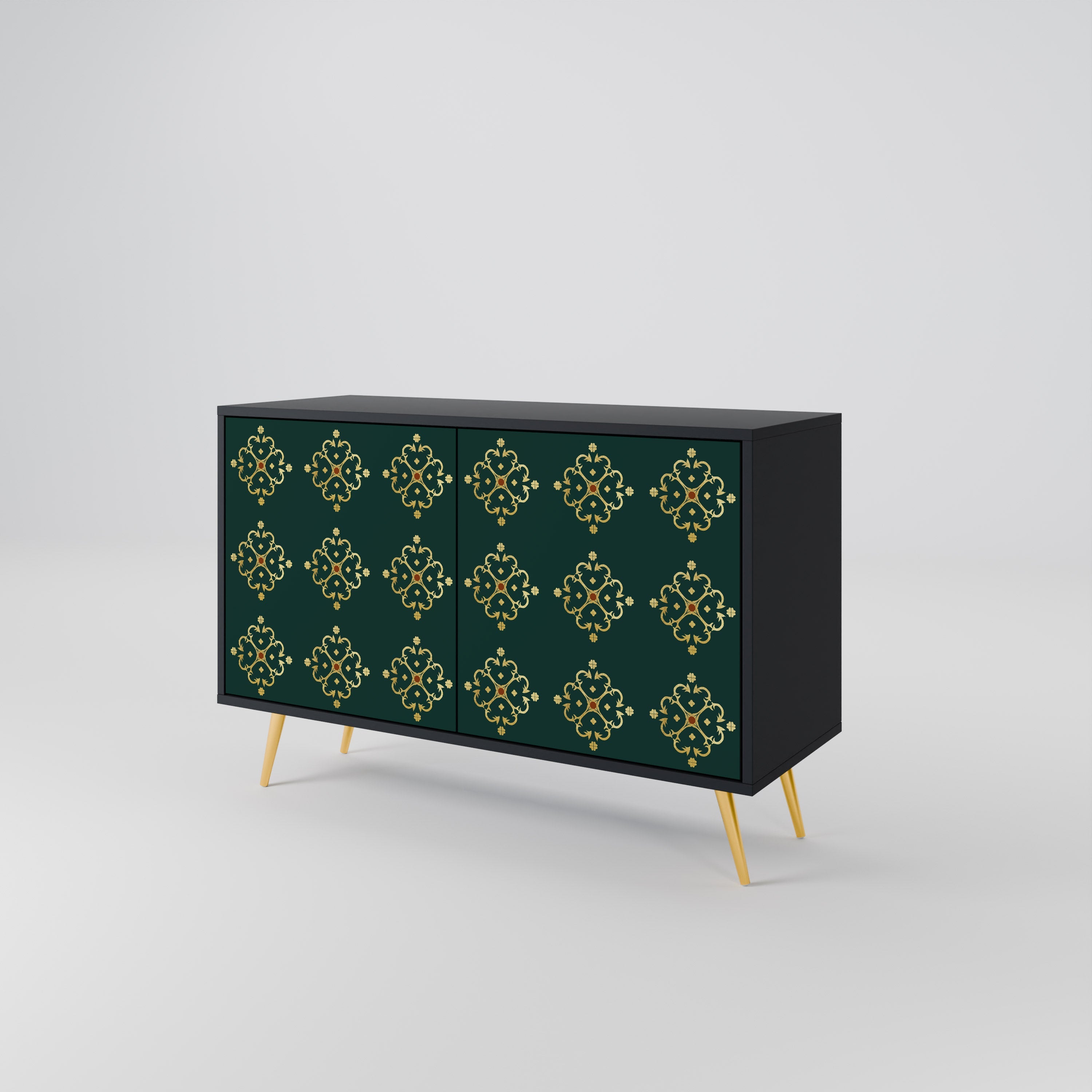 ROYAL MEDALLION Sideboard mit 2 Türen in Schwarz