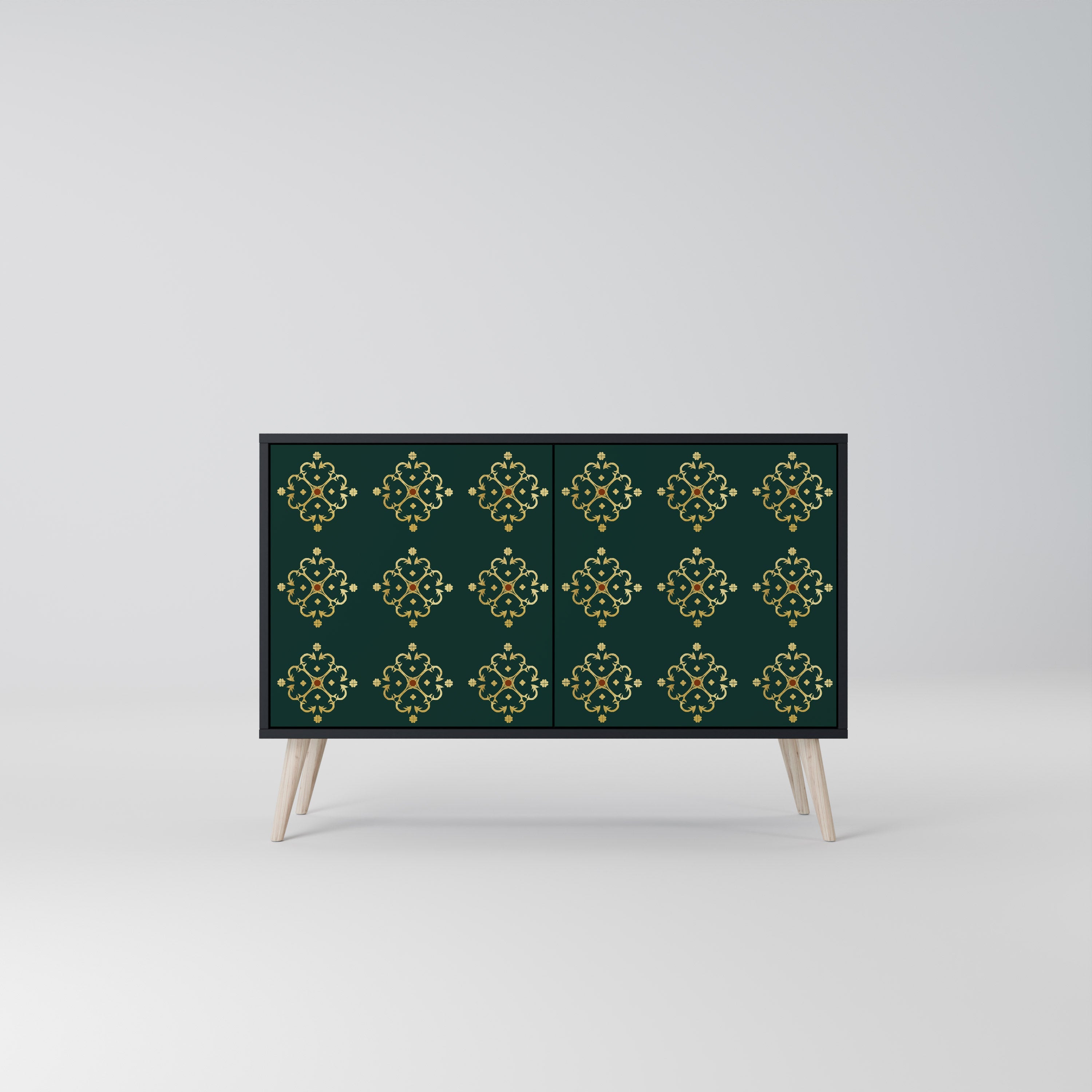 ROYAL MEDALLION Sideboard mit 2 Türen in Schwarz