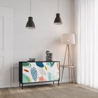 BOTANICAL HURRICANE Sideboard mit 2 Türen in Schwarz