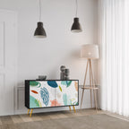 BOTANICAL HURRICANE Sideboard mit 2 Türen in Schwarz
