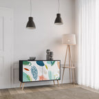 BOTANICAL HURRICANE Sideboard mit 2 Türen in Schwarz