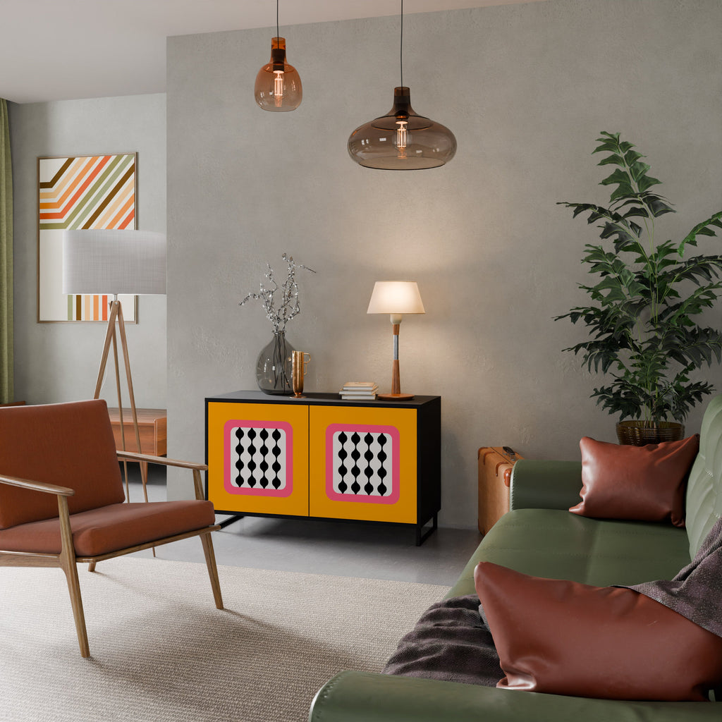 TEARS IN HEAVEN Sideboard mit 2 Türen in Schwarz