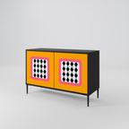 TEARS IN HEAVEN Sideboard mit 2 Türen in Schwarz