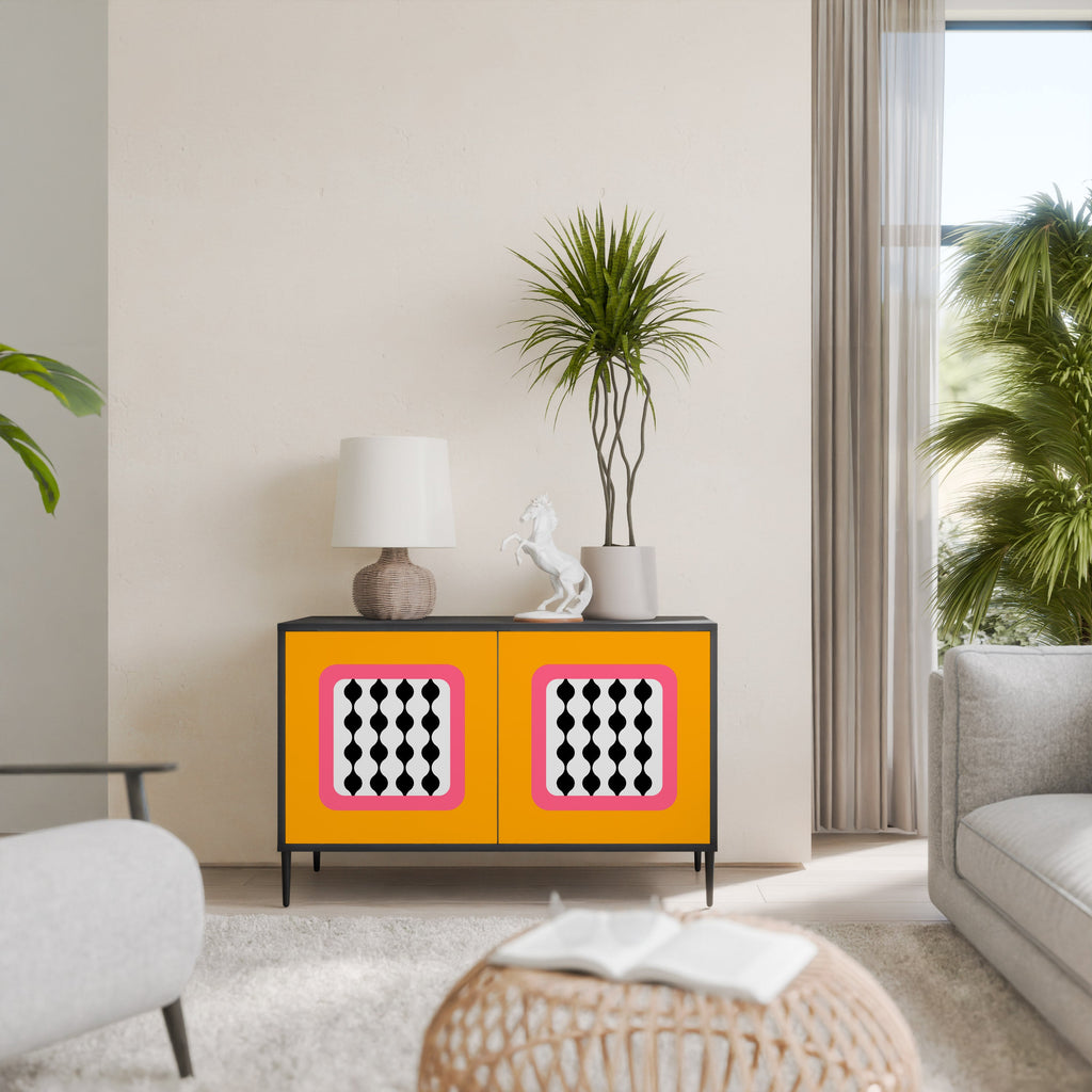 TEARS IN HEAVEN Sideboard mit 2 Türen in Schwarz