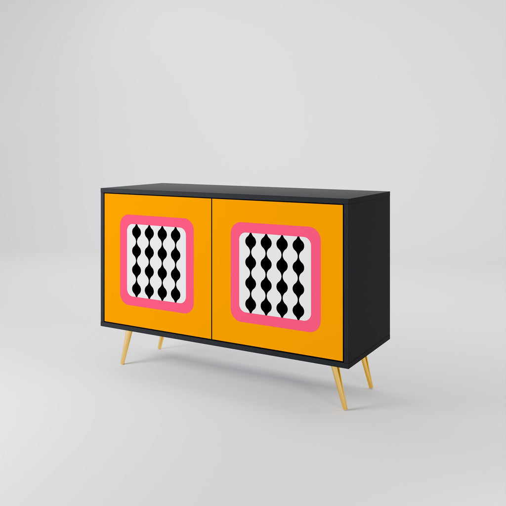 TEARS IN HEAVEN Sideboard mit 2 Türen in Schwarz