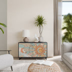 MYSTICAL STRUCTURE Sideboard mit 2 Türen in Schwarz