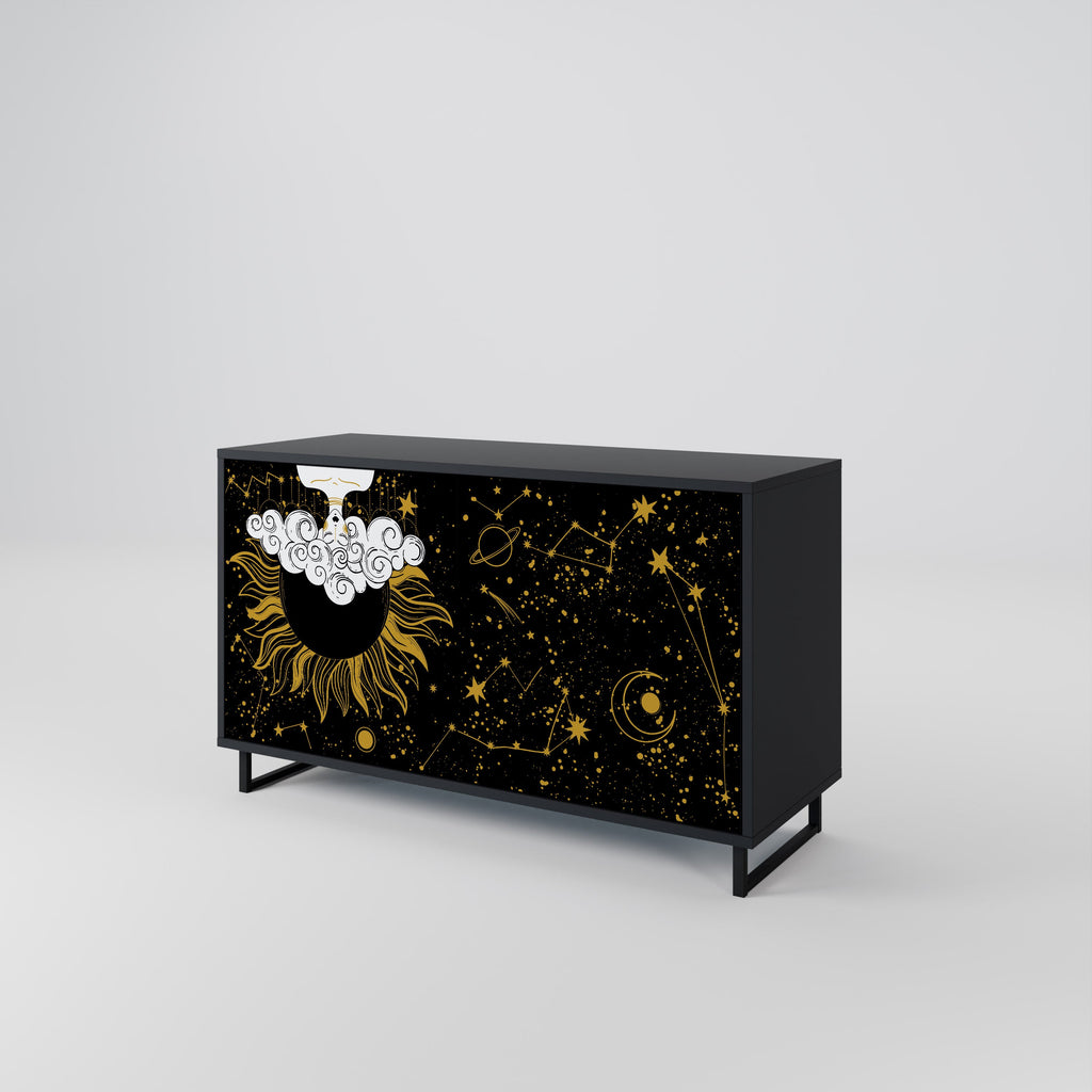 STELLAR CONSTELLATIONS Sideboard mit 2 Türen in Schwarz