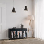 COLLAGE OF RECTANGLES Sideboard mit 2 Türen in Schwarz