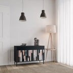 COLLAGE OF RECTANGLES Sideboard mit 2 Türen in Schwarz