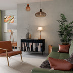 COLLAGE OF RECTANGLES Sideboard mit 2 Türen in Schwarz