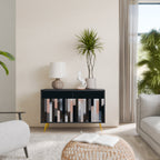 COLLAGE OF RECTANGLES Sideboard mit 2 Türen in Schwarz