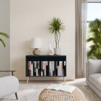 COLLAGE OF RECTANGLES Sideboard mit 2 Türen in Schwarz