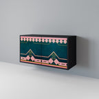 ROYAL COMPOSITION Sideboard mit 2 Türen in Schwarz