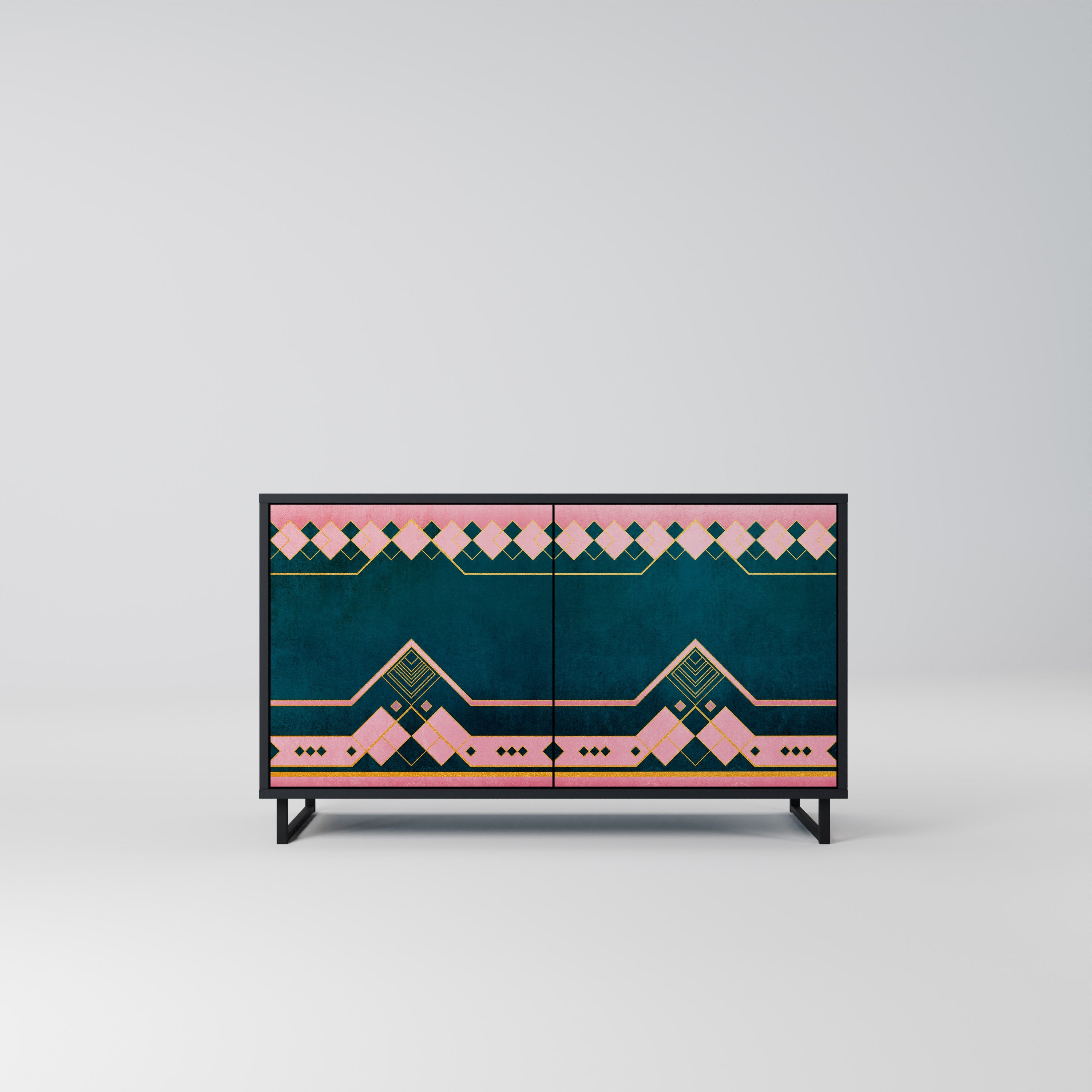 ROYAL COMPOSITION Sideboard mit 2 Türen in Schwarz