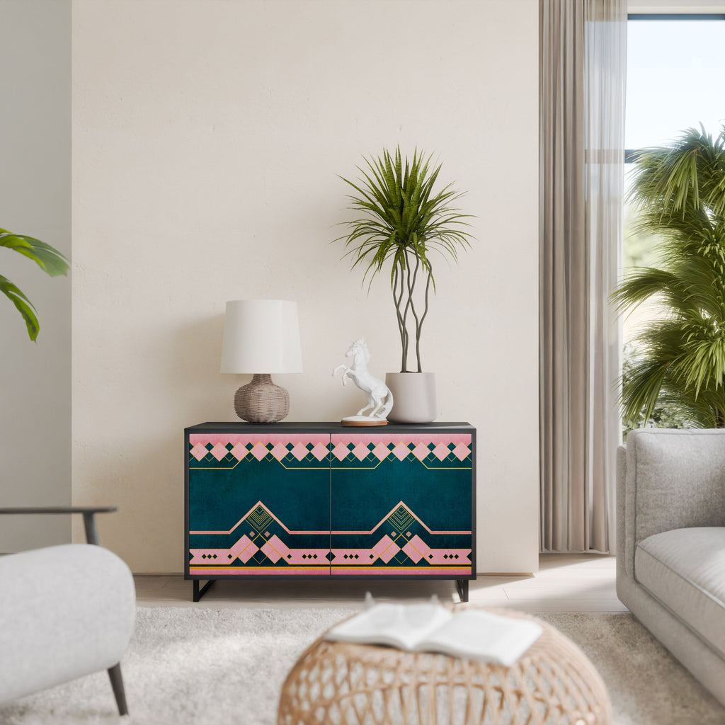 ROYAL COMPOSITION Sideboard mit 2 Türen in Schwarz