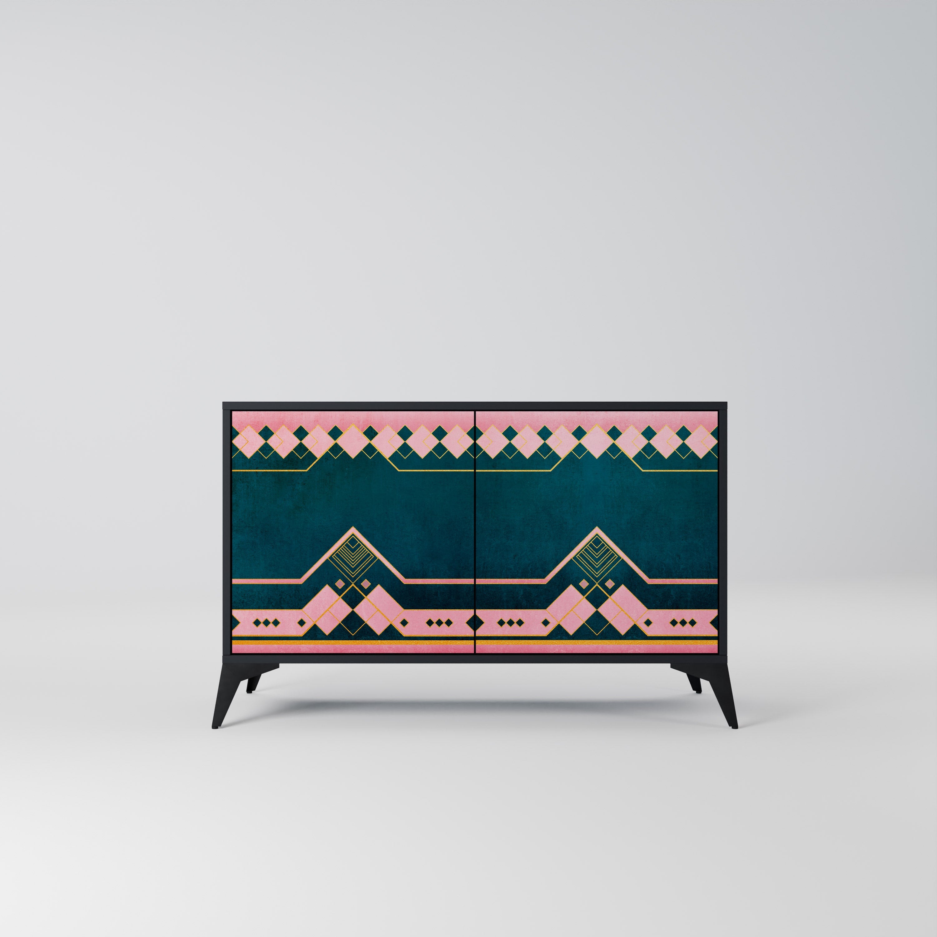 ROYAL COMPOSITION Sideboard mit 2 Türen in Schwarz