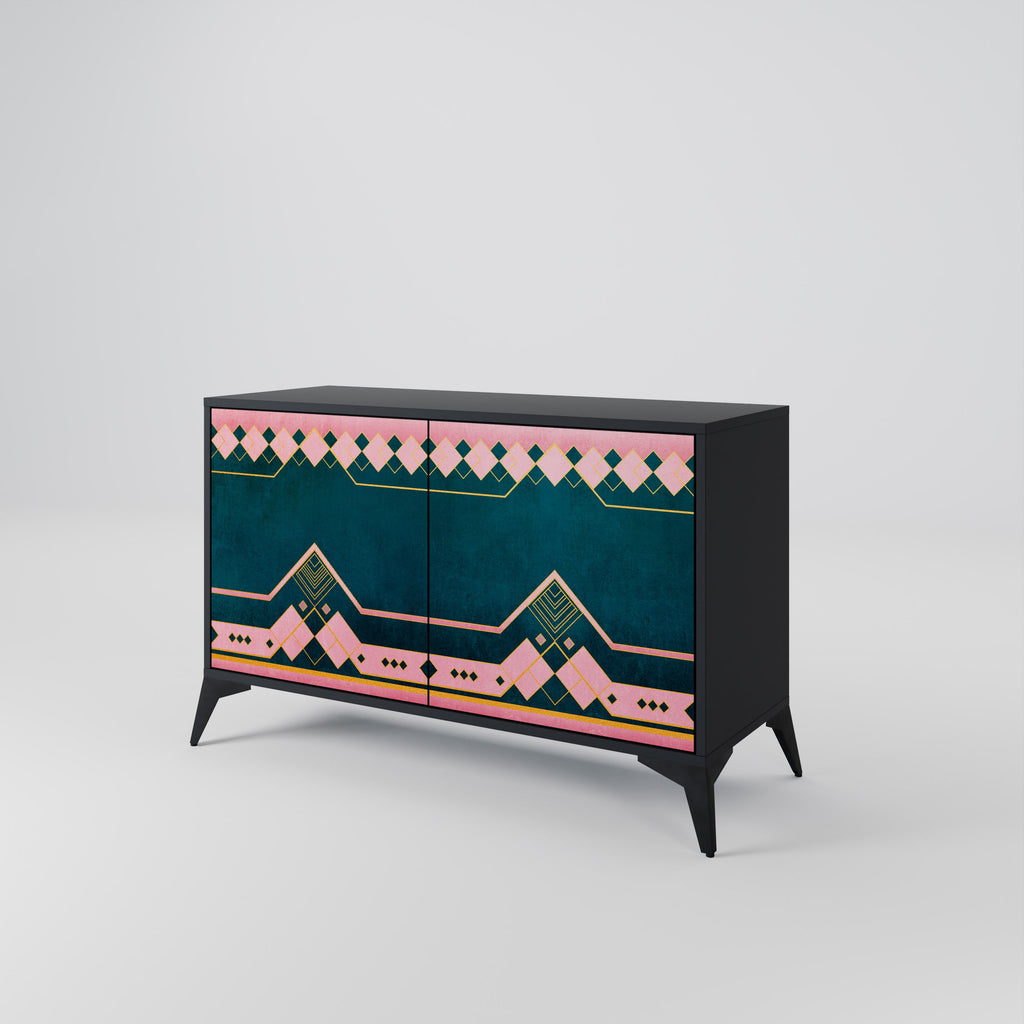 ROYAL COMPOSITION Sideboard mit 2 Türen in Schwarz